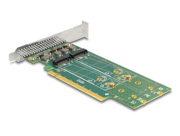Delock - Lagringskontroll - gaffelpartisjon, 110 mm - M.2 NVMe-kort - lav profil - PCIe 4.0 x16
