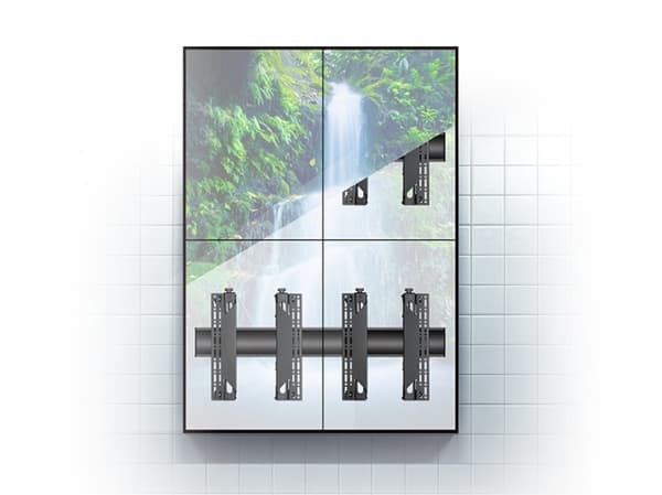 B-TECH System X BT8390 - Monteringskomponent (horizontal mounting rail) - for videovegg - aluminium - svart - veggmonterbar, stangmontering, søyle, t