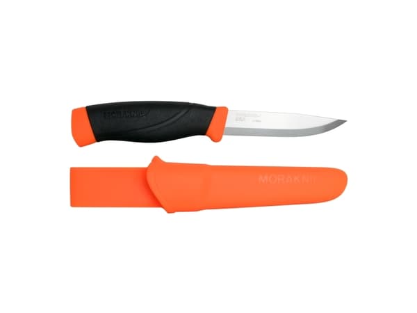 Morakniv 12211, Single/enkelt, Jaktkniv, Drop punkt, Kull stål, Termoplastisk elastomer (TPE), Oransje