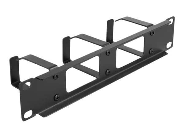 Delock - Kabelstyringspanel - with 2 openings and 3 hooks - svart - 1U - 10"
