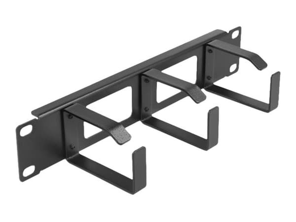 Delock - Kabelstyringspanel - with 2 openings and 3 hooks - svart - 1U - 10"