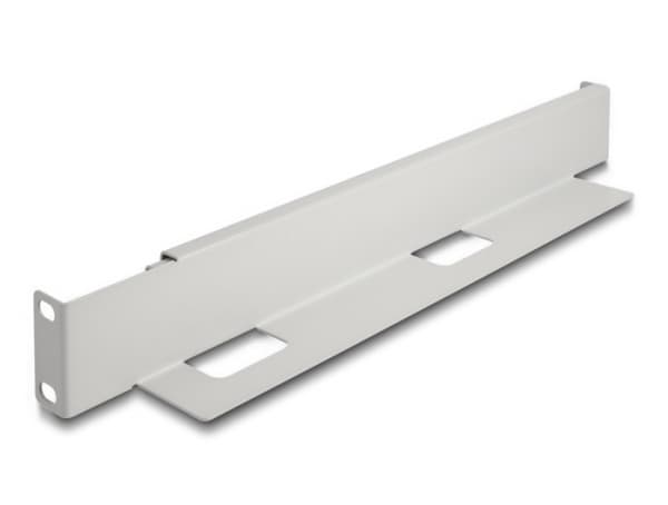 Delock - Rackfästen - adjustable length 368-600 mm - sidan - grå - 1U - 19" (paket om 2)