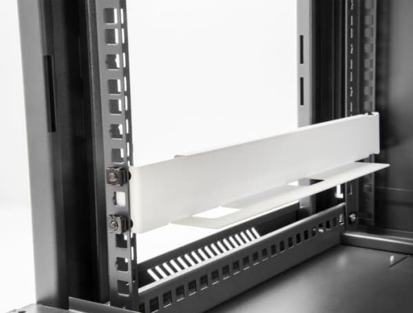 Delock - Rackfästen - adjustable length 368-600 mm - sidan - grå - 1U - 19" (paket om 2)