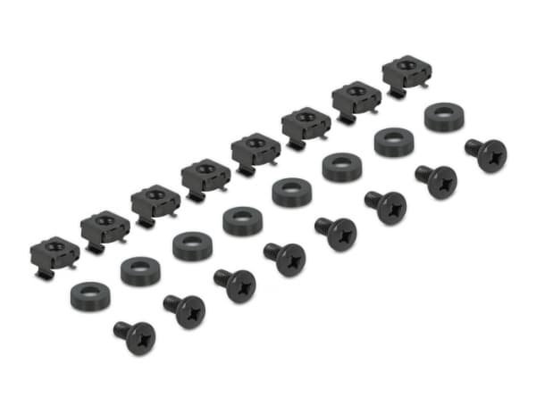 Delock - Rackfästen - adjustable length 368-600 mm - sidan - grå - 1U - 19" (paket om 2)