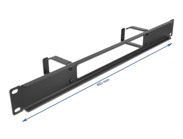 DeLOCK 66655, Kabelbakkepanel, Sort, Metall, 1U, 48,3 cm (19"), 77,5 mm