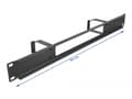Miniatyrbilde 3 av 4: DeLOCK 66655, Kabelbakkepanel, Sort, Metall, 1U, 48,3 cm (19"), 77,5 mm