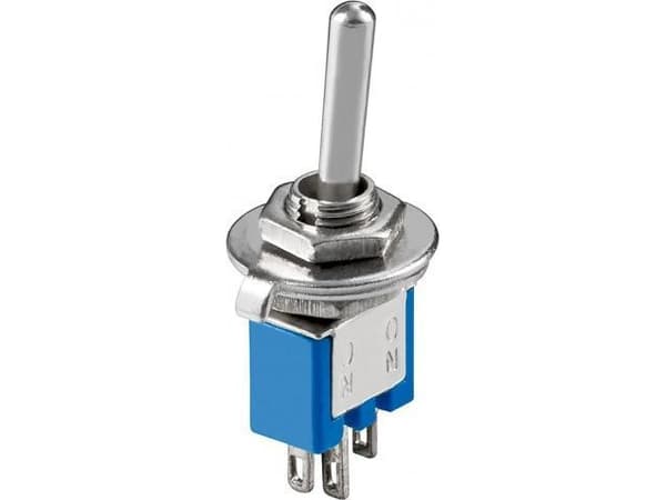 Goobay Subminiature Switchover Switch, 1x UM, 3-pins, blått hus