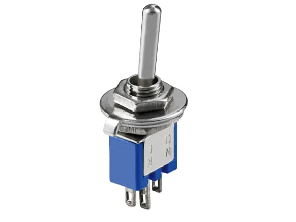 Goobay Subminiature Switchover Switch, 1x UM, 3-pins, blått hus