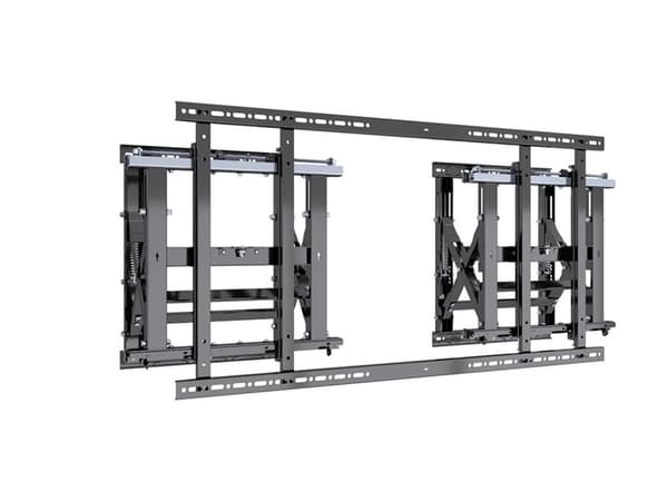 Multibrackets M Push HD 1600 XL - Monteringssett (veggmontering) - push-in pop-out - for videovegg - stål, aluminium - svart - skjermstørrelse: 85"-1