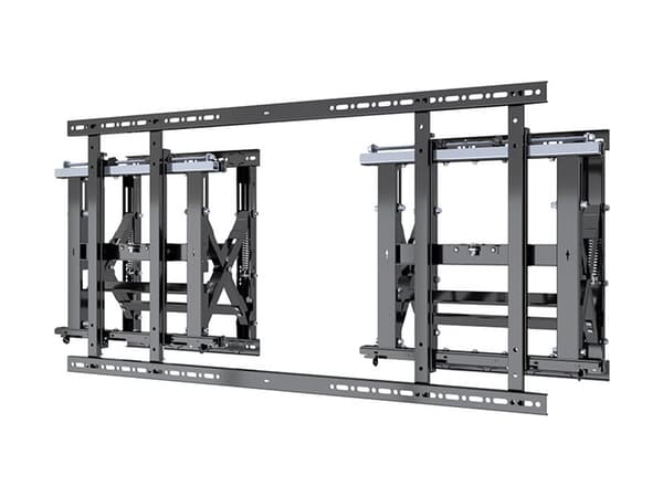 Multibrackets M Push HD 1600 XL - Monteringssett (veggmontering) - push-in pop-out - for videovegg - stål, aluminium - svart - skjermstørrelse: 85"-1