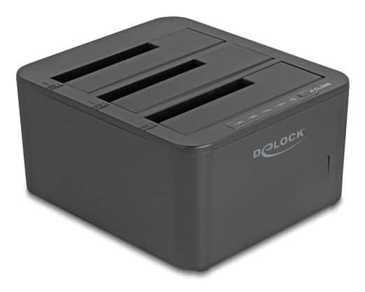 Delock USB-dokkingstasjon for 3 x SATA HDD / SSD med 1:2 klonefunksjon