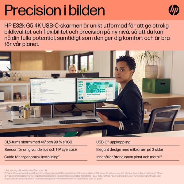 HP E32k G5 4K USB-C skärm