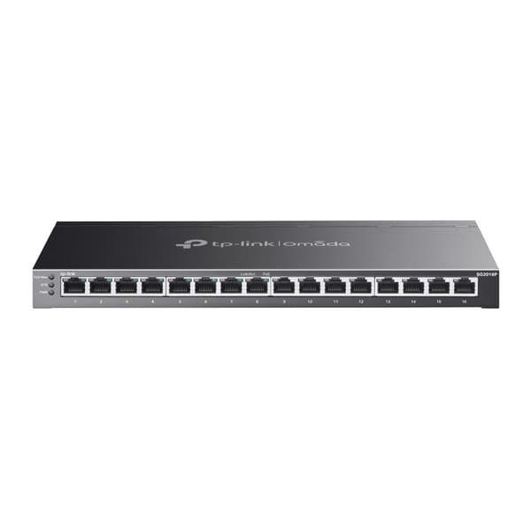 TP-Link Omada SG2016P nätverksswitchar hanterad L2/L2+ Gigabit Ethernet (10/100/1000) Strömförsörjning via Ethernet (PoE) stöd Svart