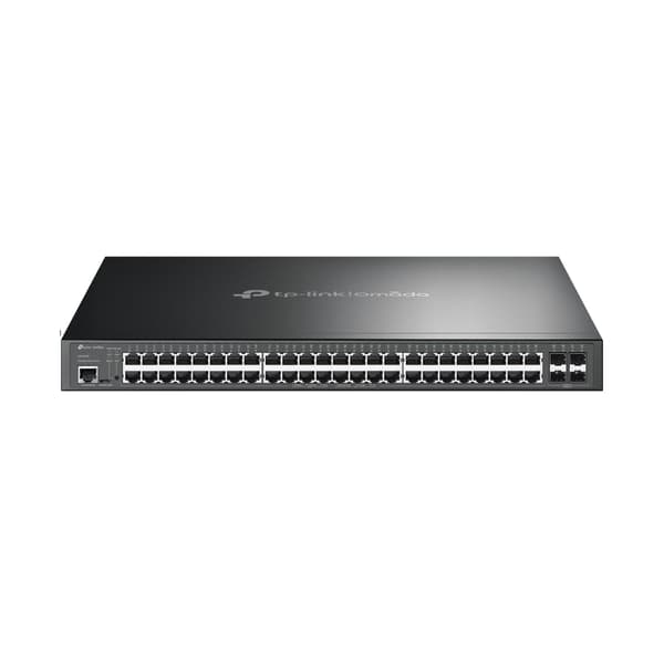 TP-Link Omada SG3452P nätverksswitchar hanterad L2/L3 Gigabit Ethernet (10/100/1000) Strömförsörjning via Ethernet (PoE) stöd 1U Svart