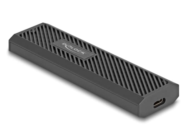 DeLOCK 42031, SSD-inkapsling, M.2, PCI Express, SATA, 20 Gbit/s, USB-anslutning, Svart