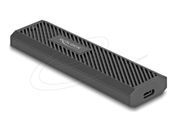 DeLOCK 42031, SSD-inkapsling, M.2, PCI Express, SATA, 20 Gbit/s, USB-anslutning, Svart
