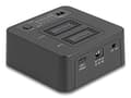 Miniatyrbilde 1 av 4: Delock USB 20 Gbps M.2-dokkingstasjon for 2 x M.2 NVMe PCIe SSD med klone- og slettefunksjon