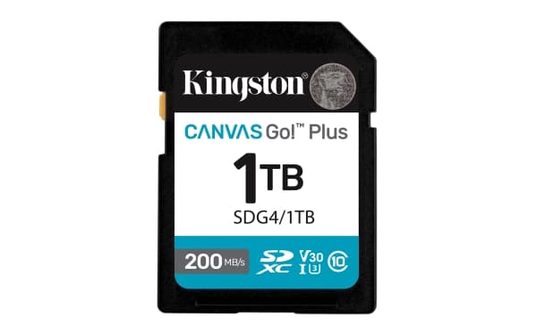 Kingston Technology Canvas Go! Plus, 1 TB, SDXC, Klasse 10, UHS-I, 200 MB/s, 160 MB/s