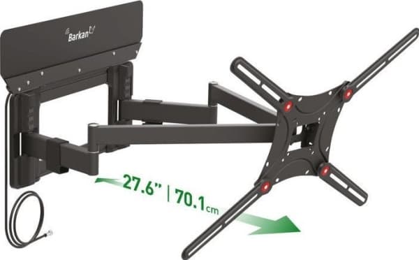 Barkan BARKAN VTM464L 13"-90" TV, 4 hengsler, med antenne, veggmontert, sort, ekstra lang