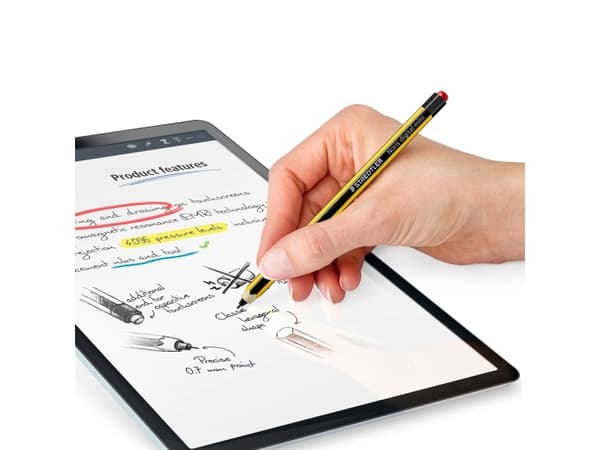 Staedtler 180M 22-1, Grafisk tablett, Universal, Svart, Gul, Svart, Trä, Hexagonal