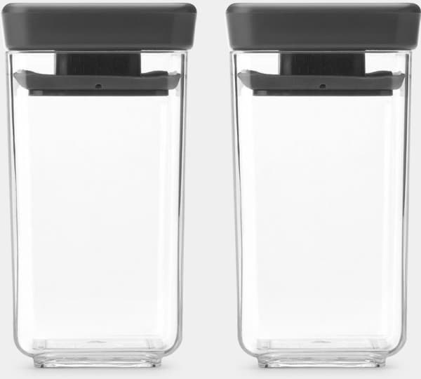 Brabantia Tasty+, Canister, Rectangular, 0.15 L, Grey, Transparent, Plastic, 57 mm