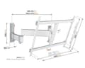 Miniatyrbilde 5 av 5: Vogel's 3836431, 101,6 cm (40"), 195,6 cm (77"), 100 x 100 mm, 600 x 400 mm, 0–20°, hvit