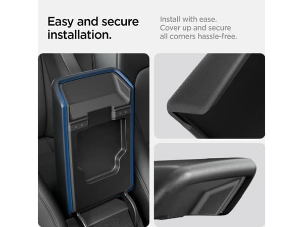 Spigen ACP07410, Armlener, Bil, Svart, Monokromatisk, Termoplastisk elastomer (TPE), 220,2 mm