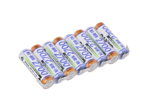 Panasonic Reihe F1x8 Batteripakke Celletal: 8 Batteristørrelse: R6 (AA) U-loddefane NiMH 9.6 V 2700 mAh