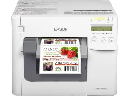 Epson TM-C3500, Blekkdyse, 720 x 360 DPI, 103 mm/sek, Koblet med ledninger (ikke trådløs), Hvit