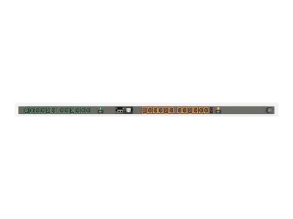 Geist Switched Outlet Level Monitoring MGU5MGB1-24PH63-3PS6B2A10-S - Strømfordelerenhet (kan monteres i rack) - AC 230 V - 7.3 kW - enkeltfase - Ethe Sort