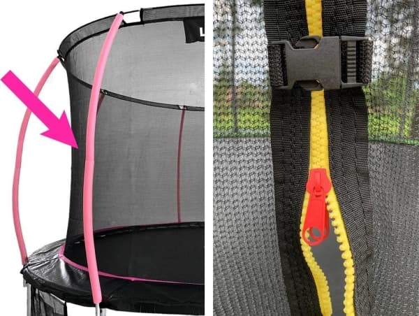 Lean Sport Siatka Wewnętrzna do Trampoliny Sport Max 12ft Różowa