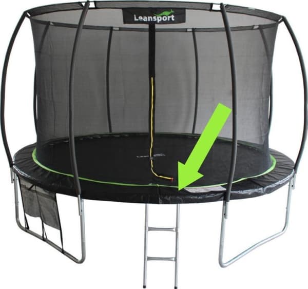 Lean Sport Spyruoklinis užvalkalas Sport Max 12 pėdų batutui juodai žaliai