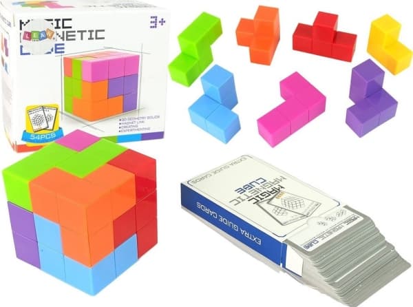 Magnetisk magisk stapelbar kub 7 el LEAN Toys