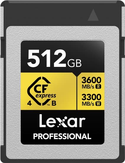Lexar LCXEXP4512G-RNENG, 512 GB, CFexpress Type B, 3600 MB/s, 3300 MB/s, Fallsikker, Støvresistent, Støvtett, Sjokkresistent, Temperatursikker, Vibra