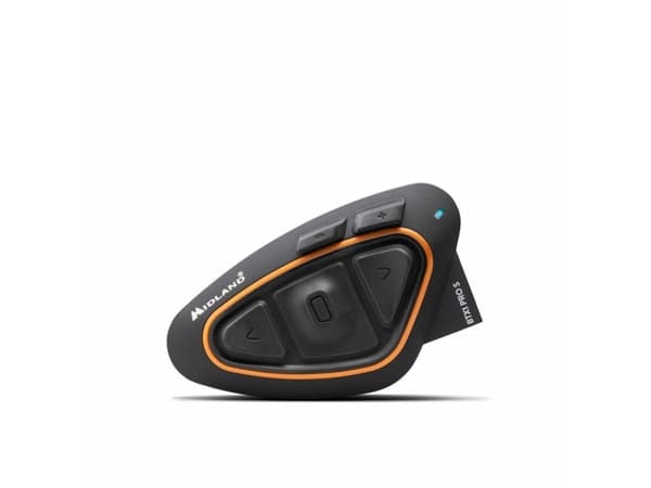 Midland BTX1 PRO S-SINGLE intercom for motorsykkel for 1 hjelm Sort, Oransje