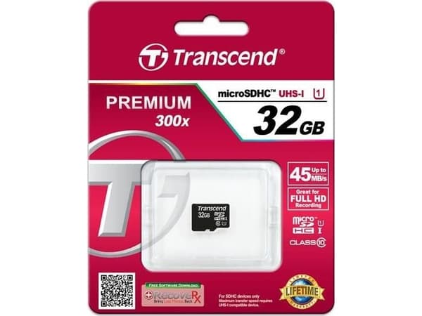 MEMORY MICRO SDHC 32GB UHS-I CLASS10 TS32GUSDCU1 TRANSCEND