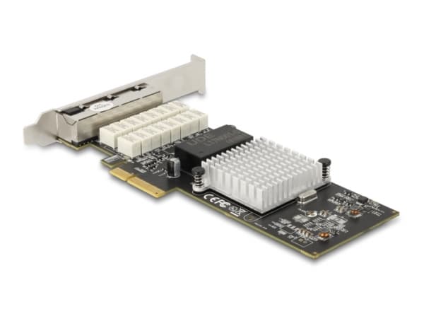 Delock - Nettverksadapter - PCIe 2.1 x4 lav profil - Gigabit Ethernet x 4