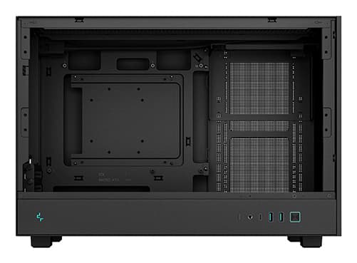 DeepCool CH260 - Mikro - micro ATX - sidepanel med vindu (herdet glass) - ingen strømforsyning (ATX / PS/2) - svart - USB/lyd