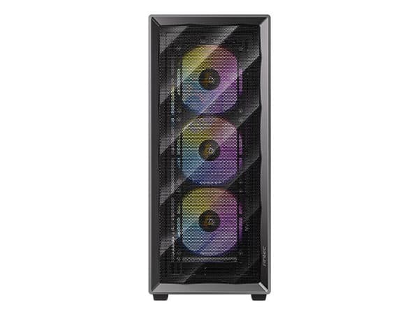 Antec AX85 ARGB, Midi Tower, PC, Svart, ATX, ITX, micro ATX, Plast, Stål, 16 cm