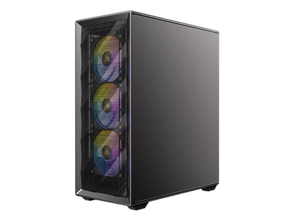 Antec AX85 ARGB, Midi Tower, PC, Svart, ATX, ITX, micro ATX, Plast, Stål, 16 cm