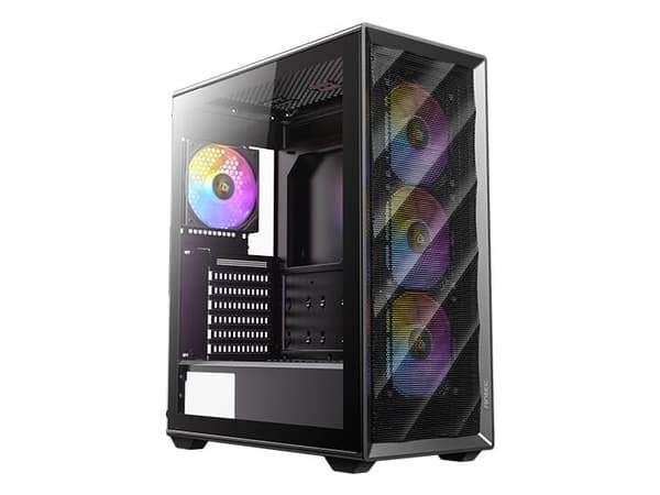 Antec AX85 ARGB, Midi Tower, PC, Svart, ATX, ITX, micro ATX, Plast, Stål, 16 cm