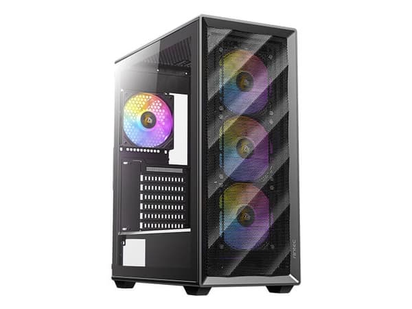 Antec AX85 ARGB, Midi Tower, PC, Svart, ATX, ITX, micro ATX, Plast, Stål, 16 cm