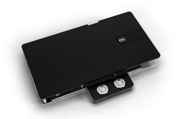 Alphacool 10269, Backplate, Acrylic, Aluminium, Chrome, Copper, Nylon, Black, Chrome, 3-Pin JST, 1/4", 60 °C