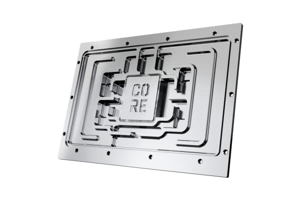 Alphacool 10269, Backplate, Acrylic, Aluminium, Chrome, Copper, Nylon, Black, Chrome, 3-Pin JST, 1/4", 60 °C