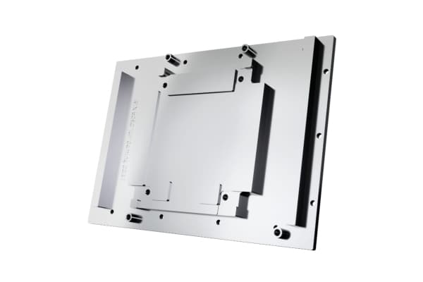 Alphacool 10269, Backplate, Acrylic, Aluminium, Chrome, Copper, Nylon, Black, Chrome, 3-Pin JST, 1/4", 60 °C