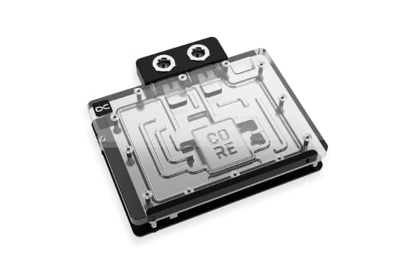 Alphacool 10265, Backplate, Acrylic, Aluminium, Chrome, Copper, Nylon, Black, Chrome, 3-Pin JST, 1/4", 60 °C