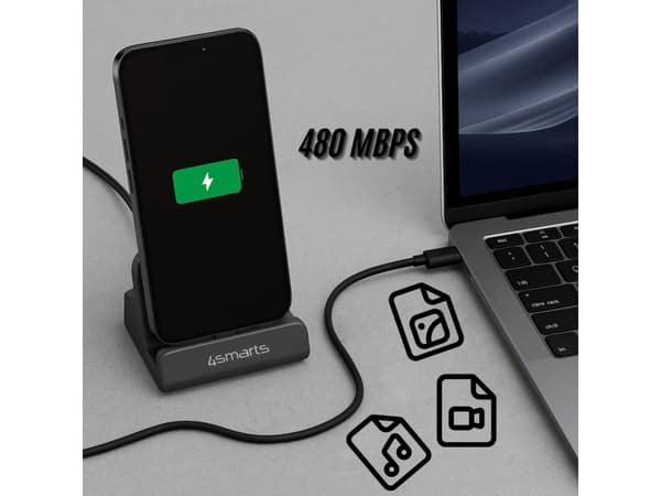 4smarts Ladestation VoltDock USB-C 60W grau (541426)
