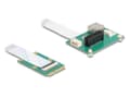 Miniatyrbild 1 av 3: Delock-omvandlare Mini PCIe-kontakt till PCI Express x1-kortplats med flexibel kabel och USB-port