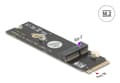 Pikkukuva 1 / 2: Delock-muunnin M.2 Key M uros M.2 Key E -paikkaan USB- ja PCIe-moduuleille
