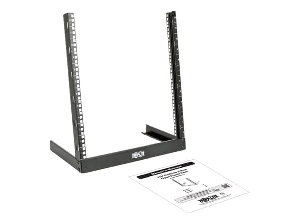 Eaton Tripp Lite Series 12U 2 Post Open Frame Desktop Rack Server Cabinet Free Standing - Rack åpen ramme - 2-stangs - svart - 12U - 19"